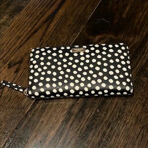 Kate Spade Black and White Polka Dot Wallet